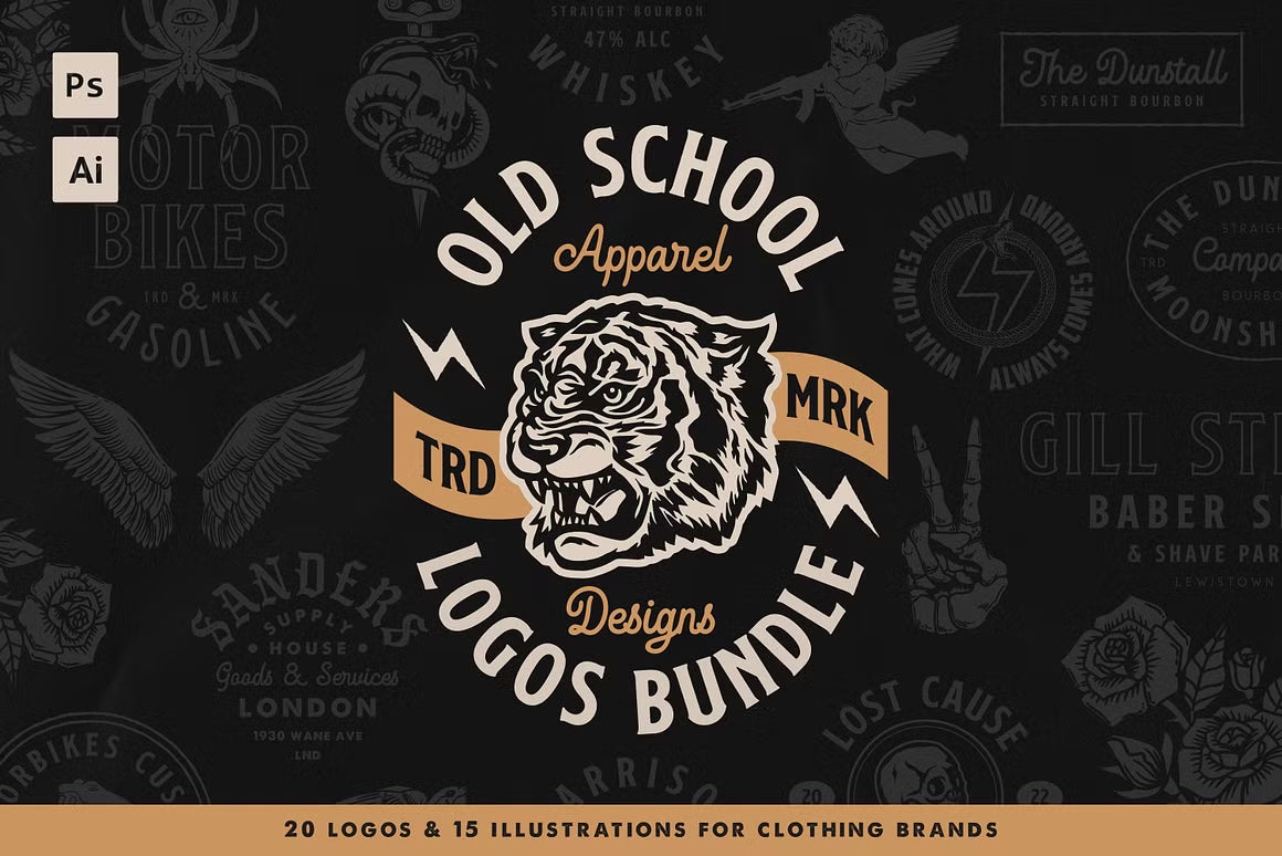 Old School Apparel Designs bundle