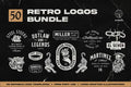 50 Retro logos Bundle