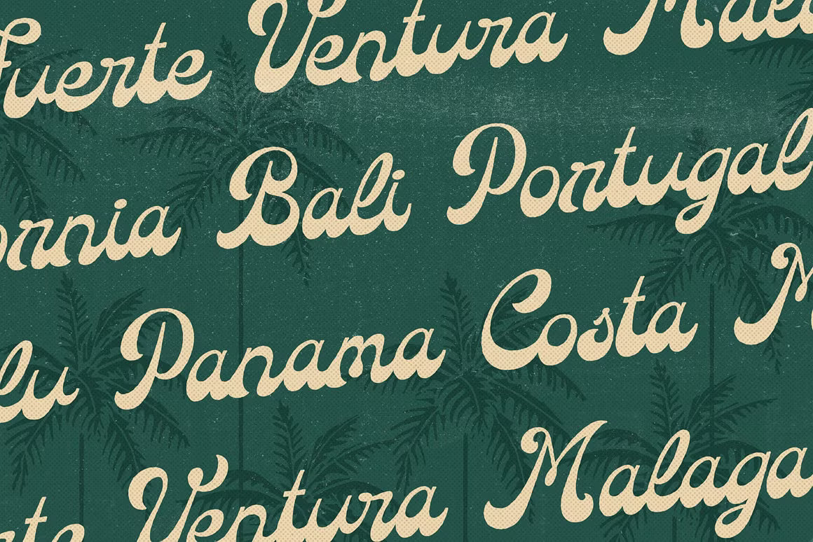 Sun Chaser retro relaxed script font