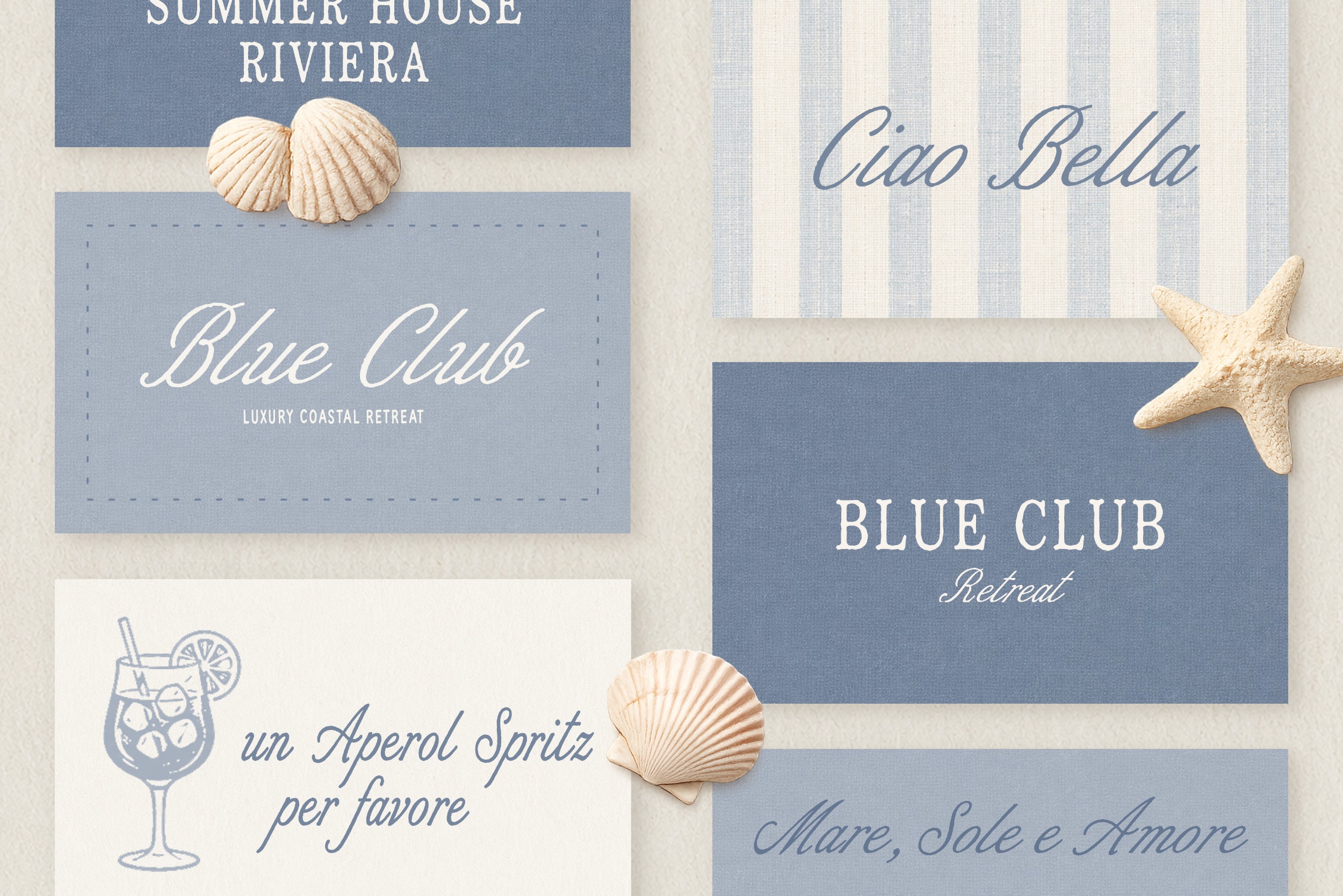 Riviera Blue - Font Trio