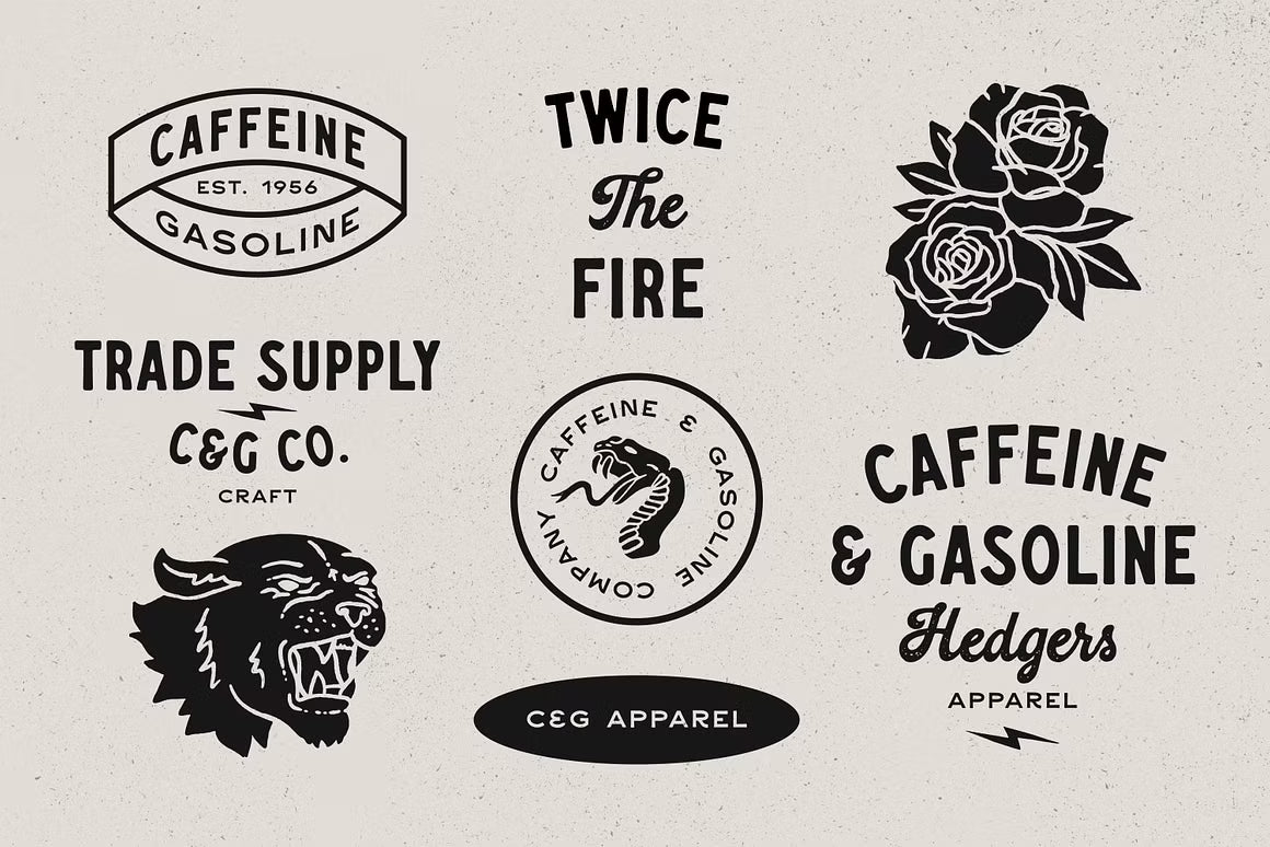 Caffeine & Gasoline Fonts + Extras