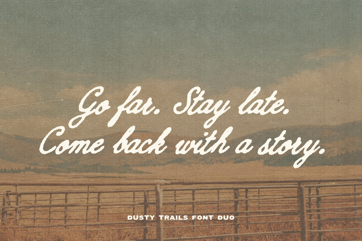 Dustry Trails Font Duo