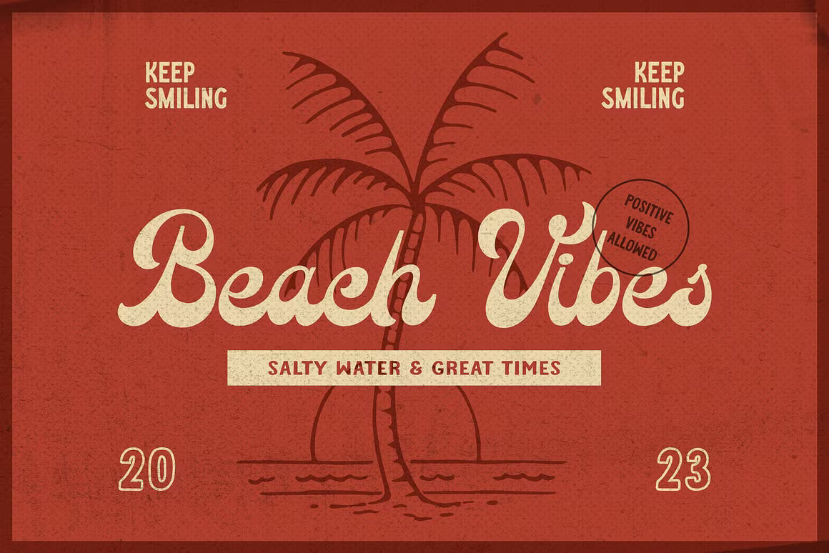 Sun Chaser retro relaxed script font