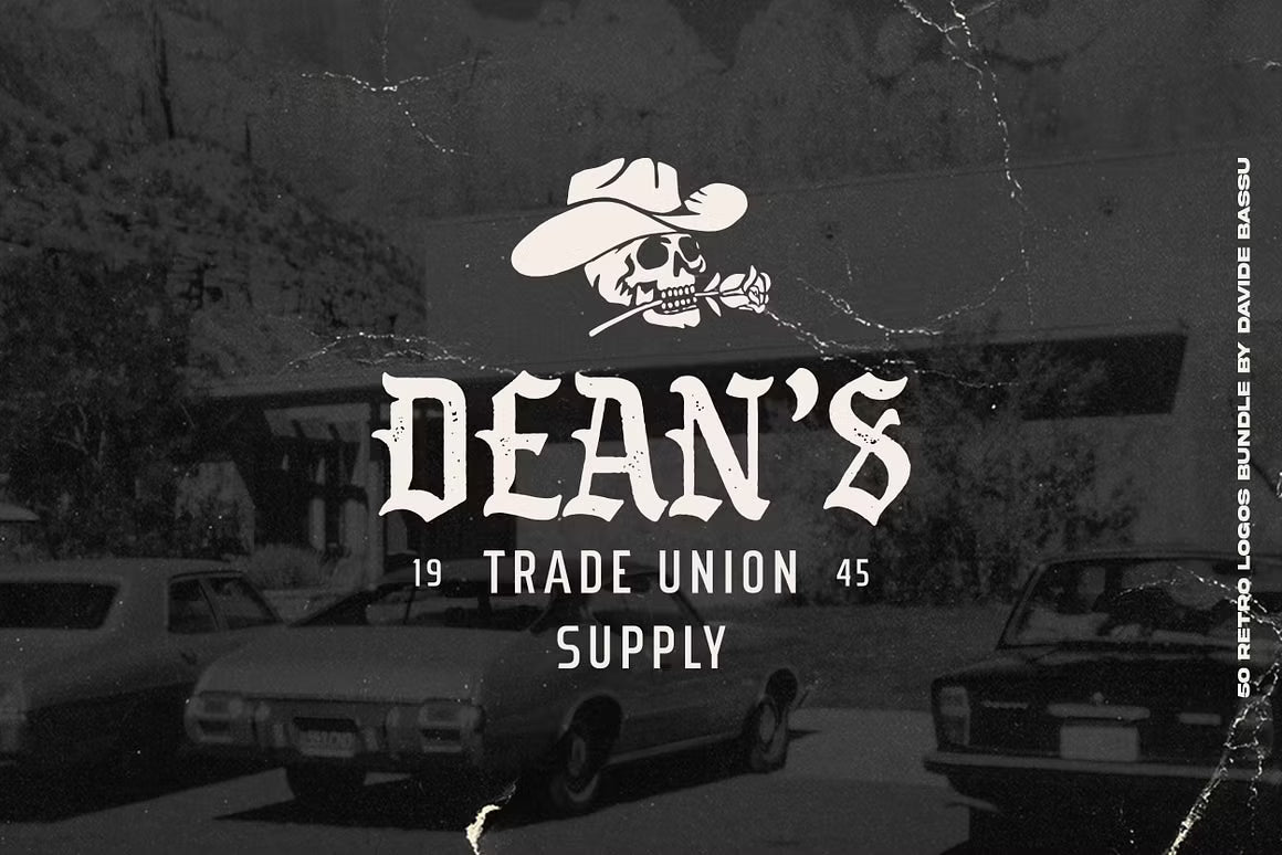 50 Retro logos Bundle