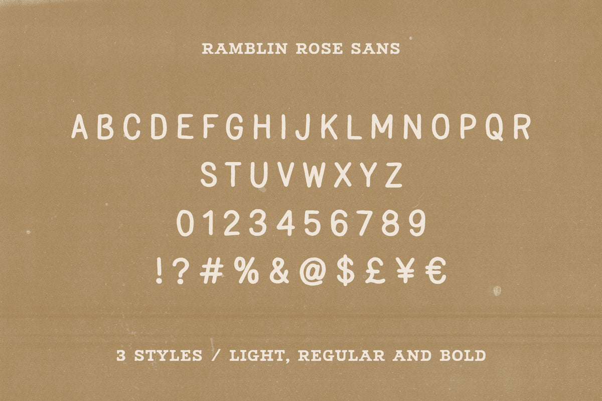 Ramblin Rose - Western Font Trio