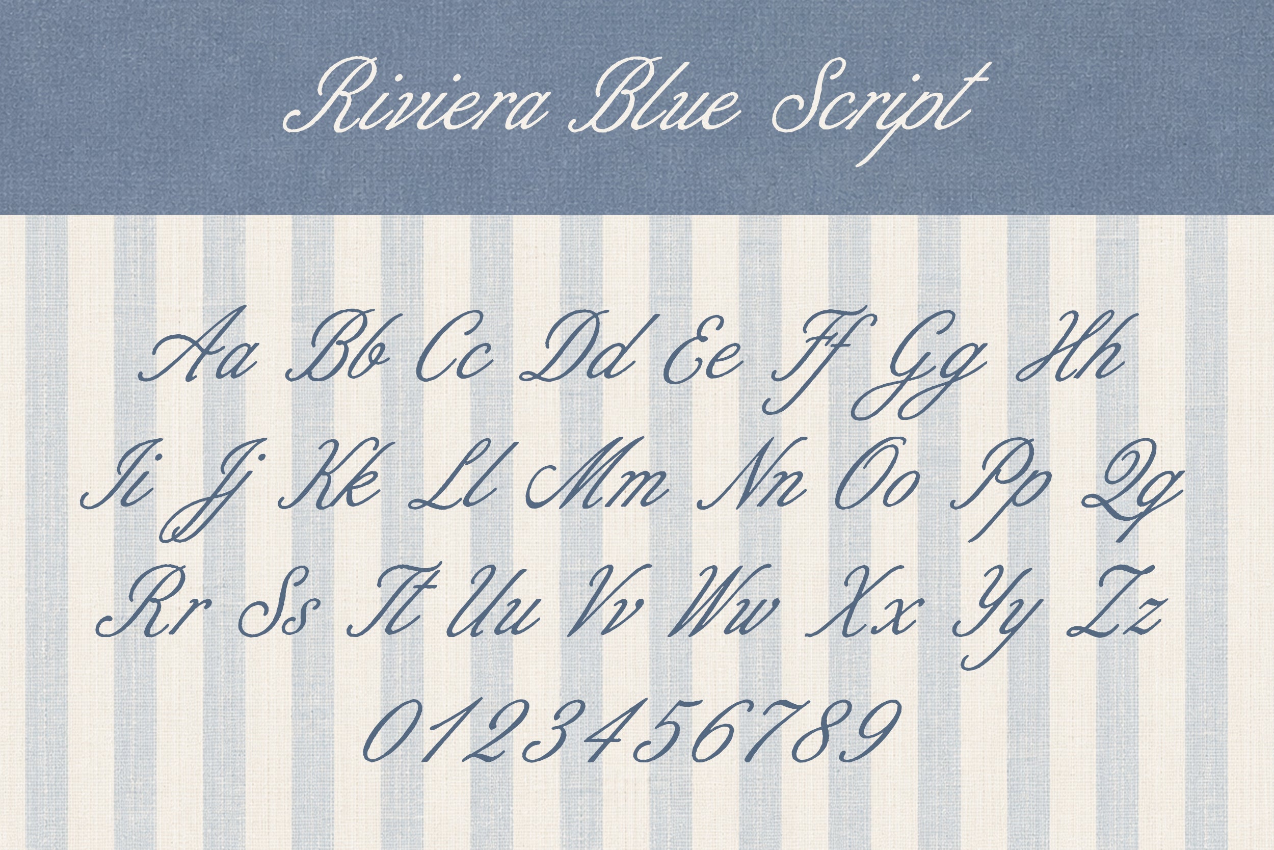 Riviera Blue - Font Trio