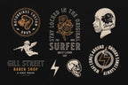 Apparel Designs Bundle | Retro Fonts, Logos & Illustrations