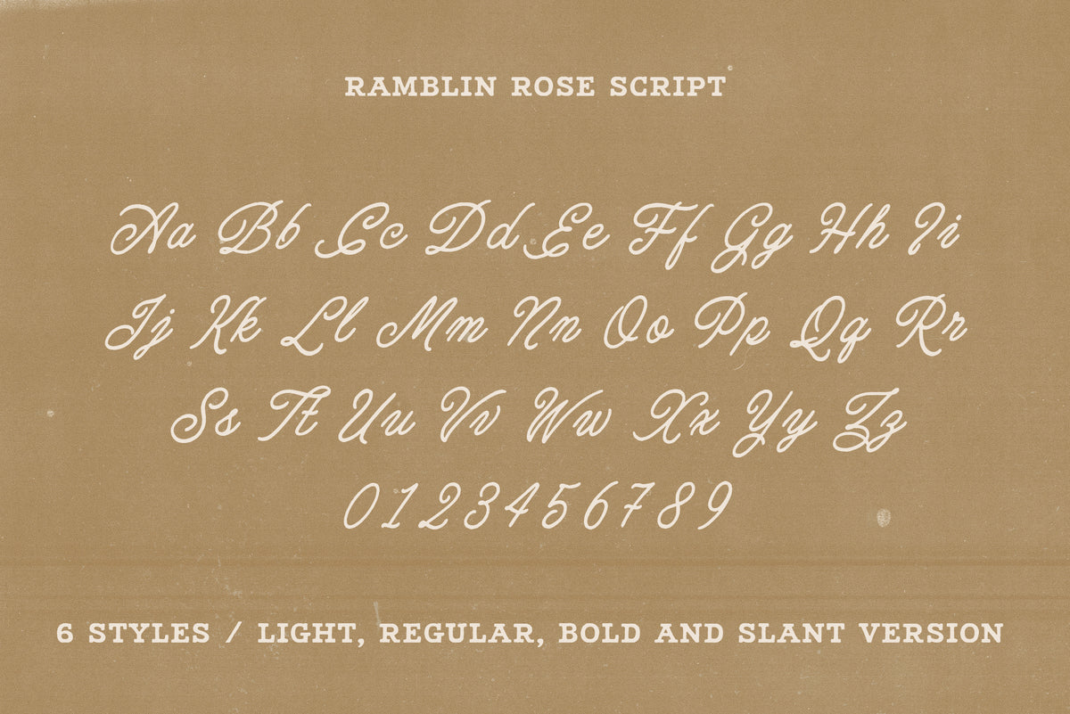 Ramblin Rose - Western Font Trio