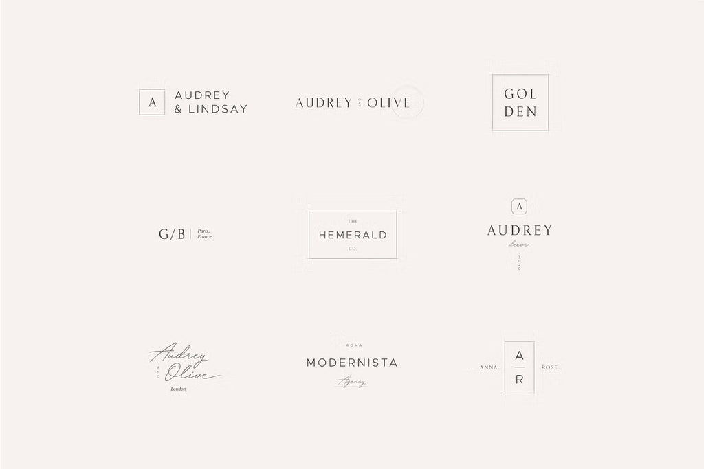 Audrey Premade Logos