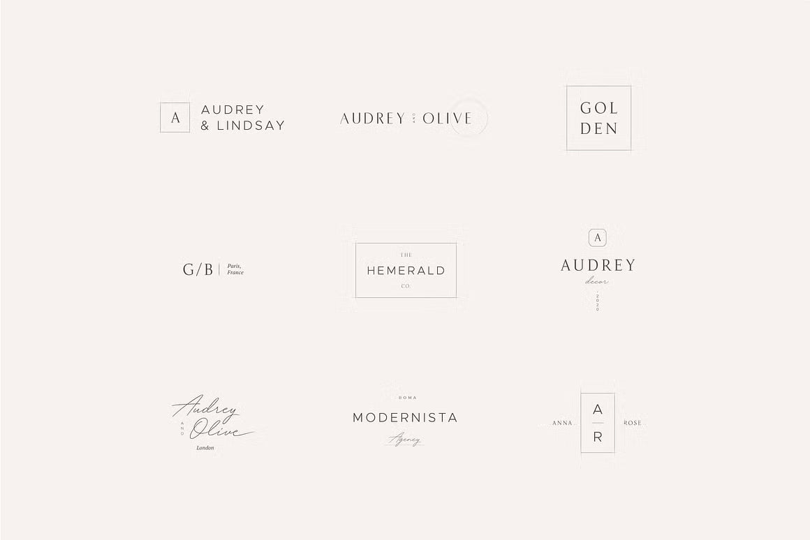 Audrey Premade Logos