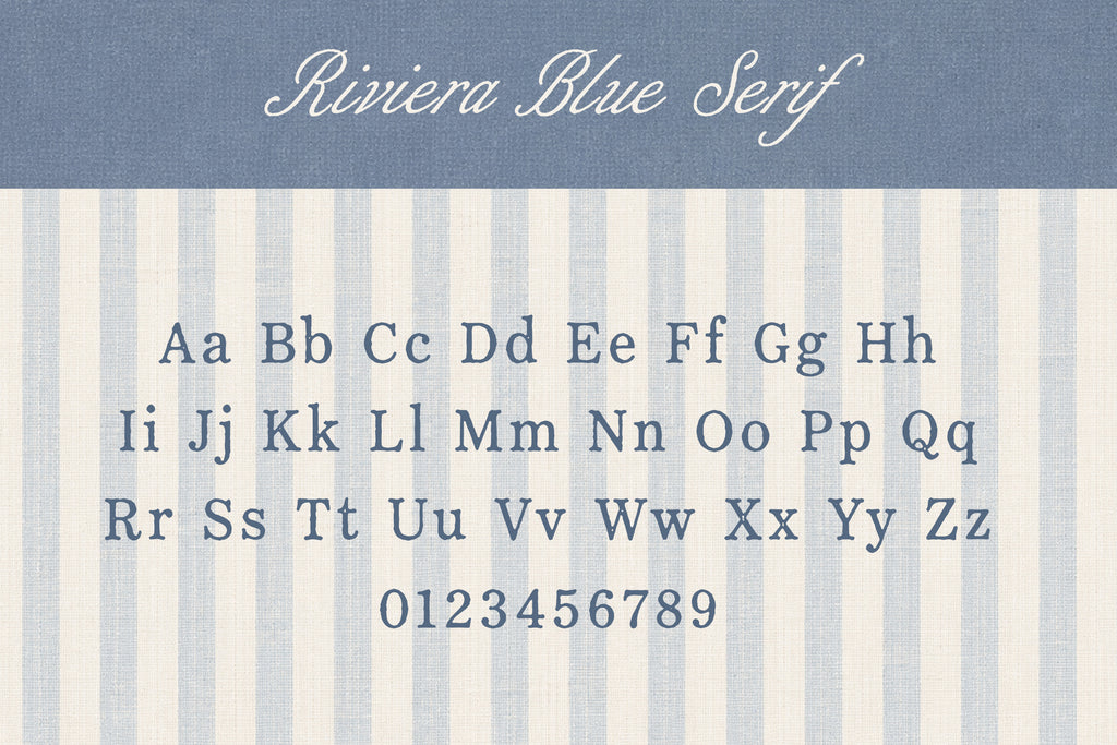 Riviera Blue - Font Trio