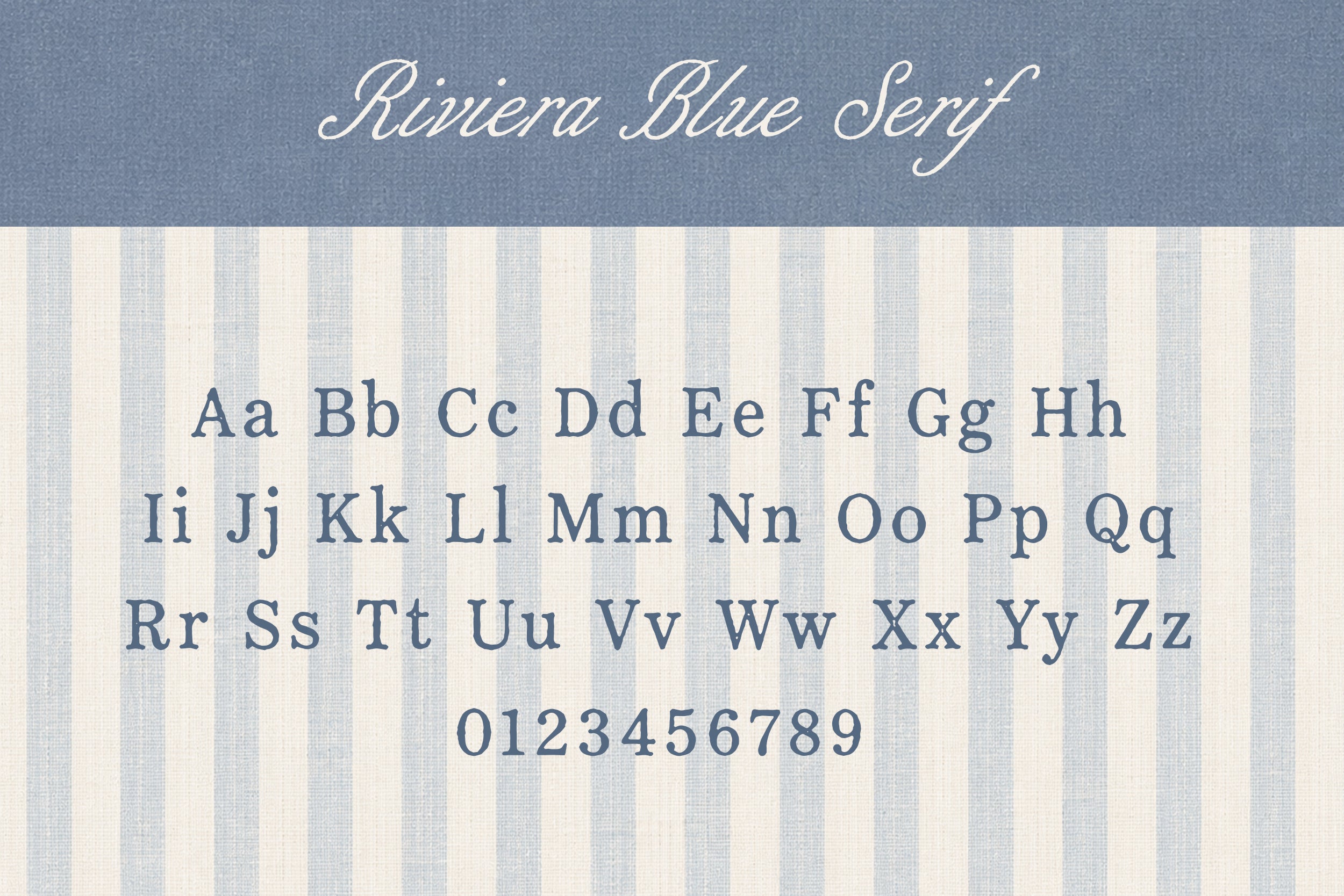 Riviera Blue - Font Trio