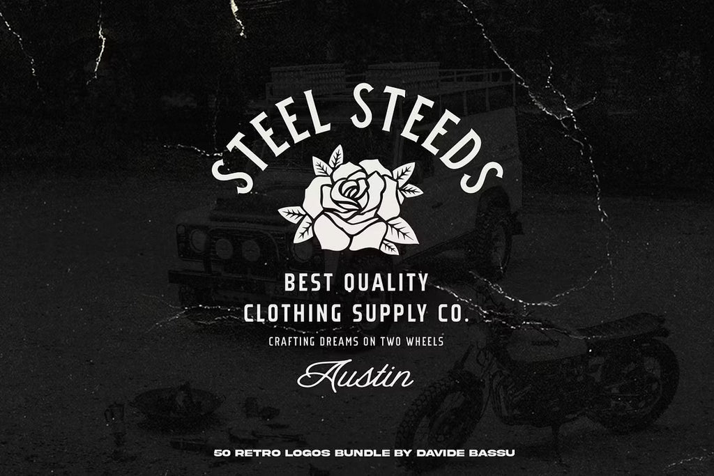 50 Retro logos Bundle