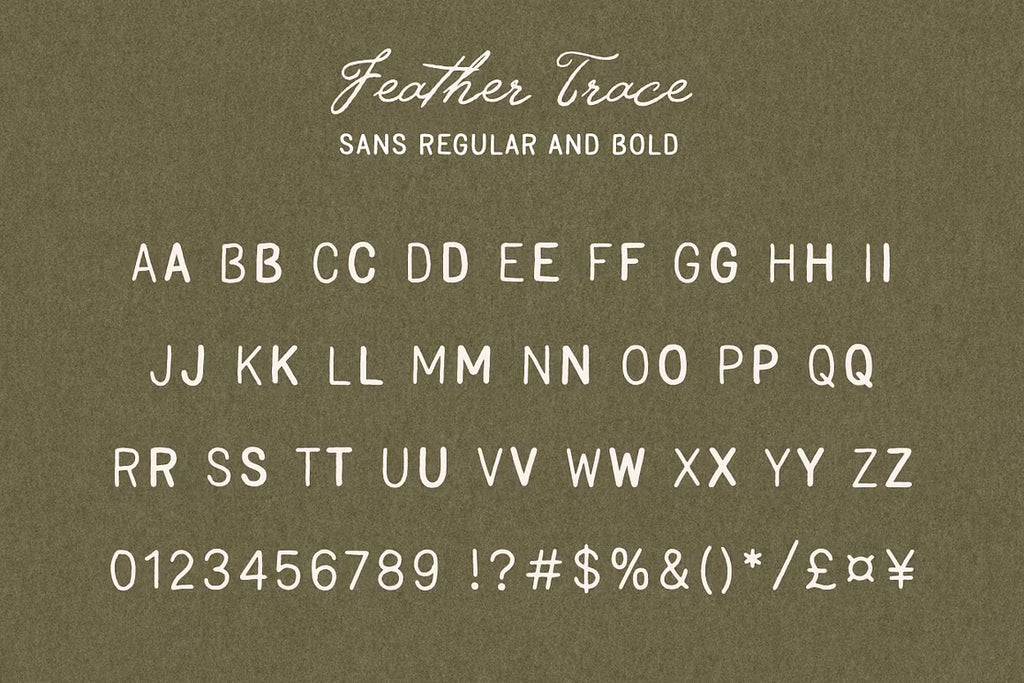 Feather Trace - Organic Font Duo