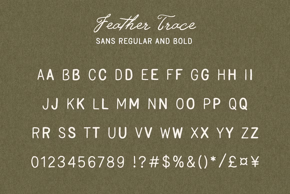 Feather Trace - Organic Font Duo