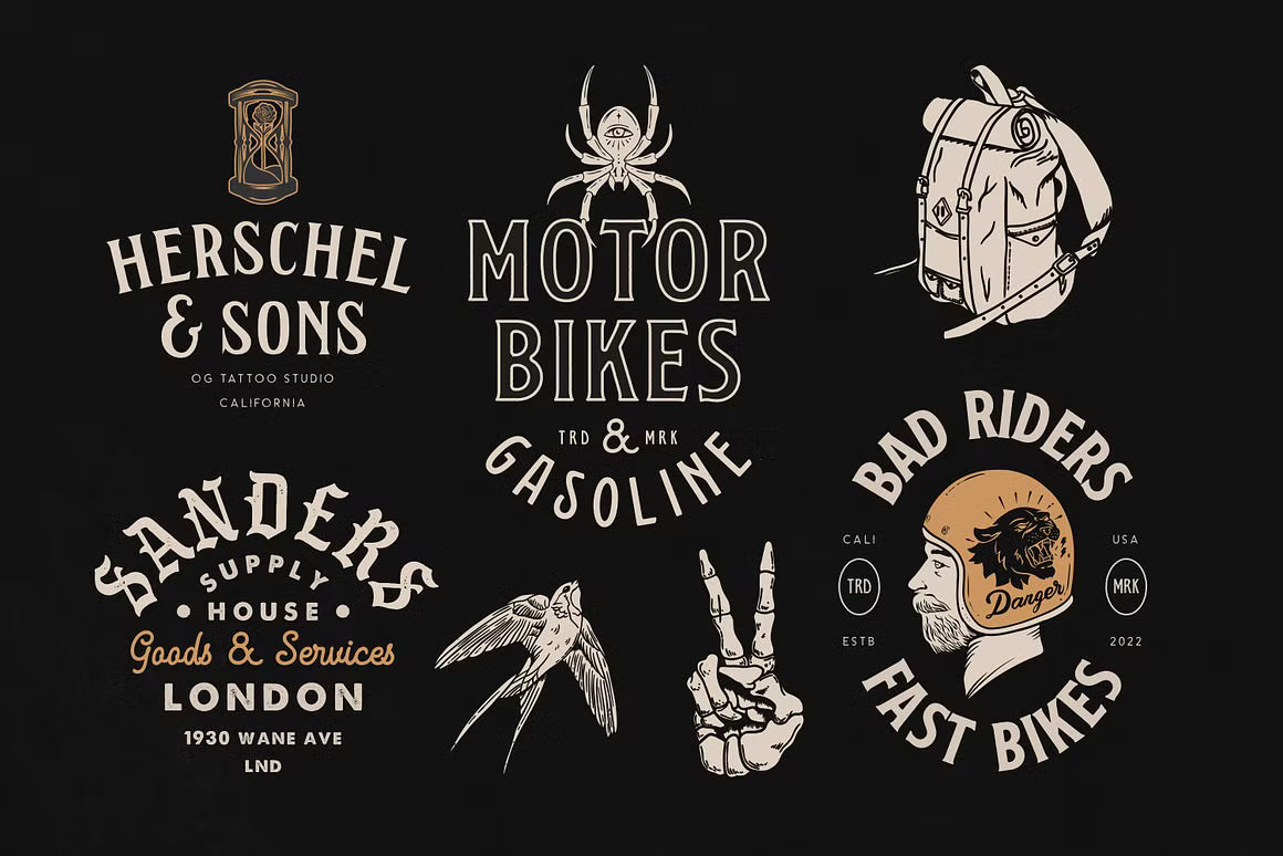 Old School Apparel Designs bundle