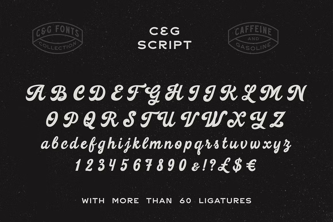 Caffeine & Gasoline Fonts + Extras