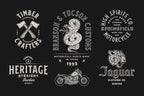 Apparel Designs Bundle | Retro Fonts, Logos & Illustrations
