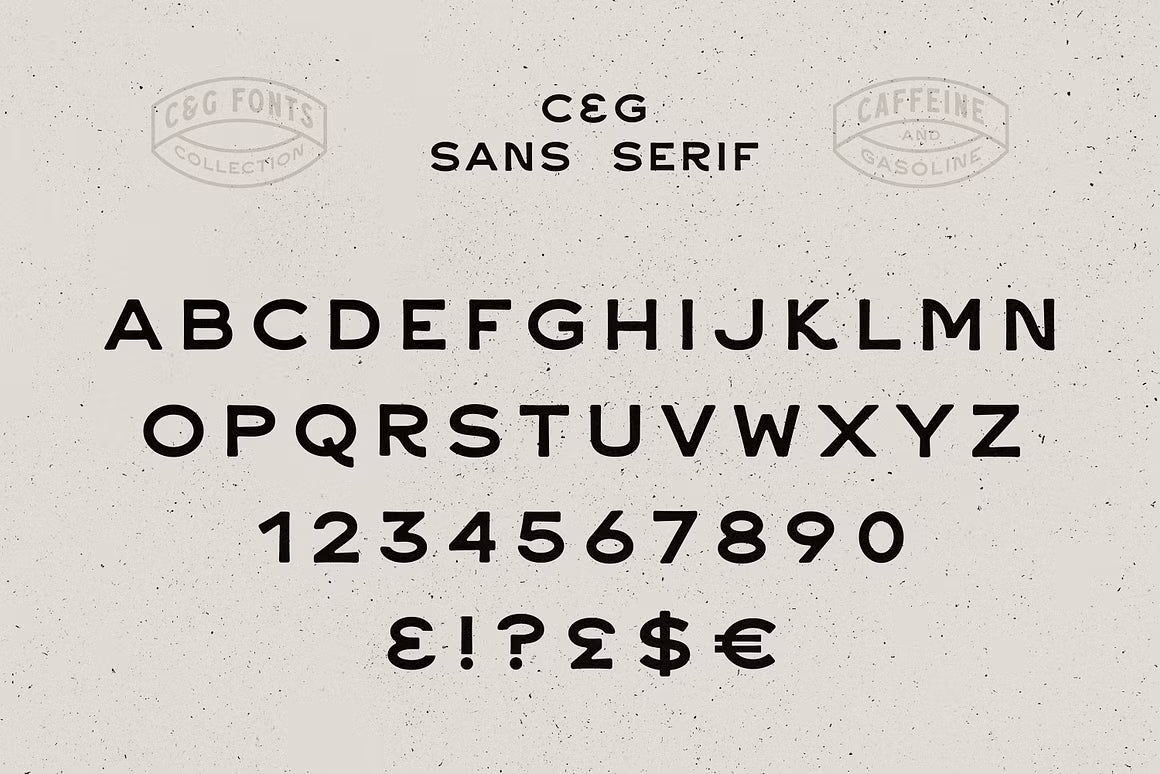 Caffeine & Gasoline Fonts + Extras