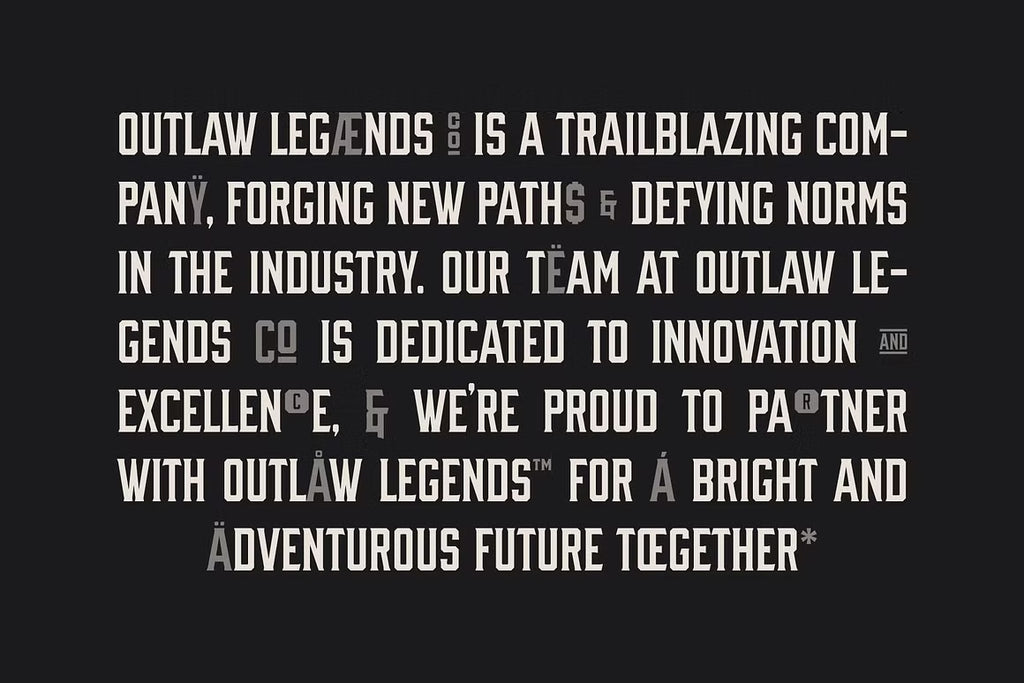 OUTLAW LEGENDS Font Duo + Extra