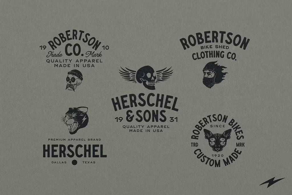 Apparel Designs Bundle | Retro Fonts, Logos & Illustrations