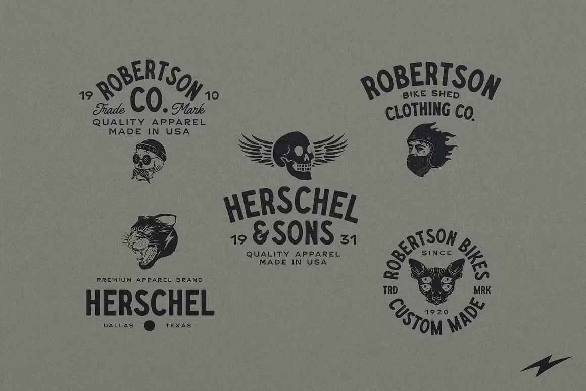 Apparel Designs Bundle | Retro Fonts, Logos & Illustrations