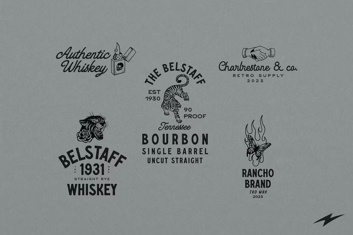 Apparel Designs Bundle | Retro Fonts, Logos & Illustrations