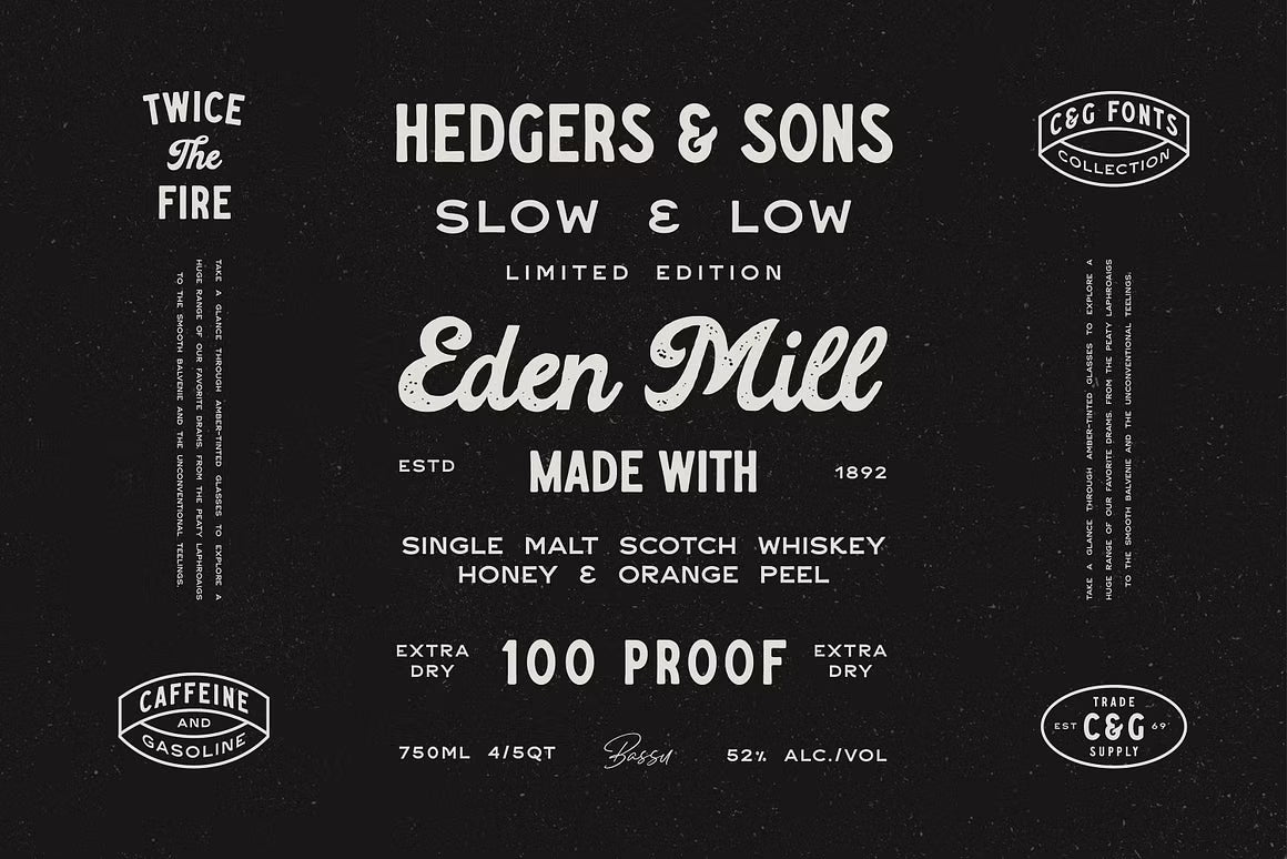 Caffeine & Gasoline Fonts + Extras